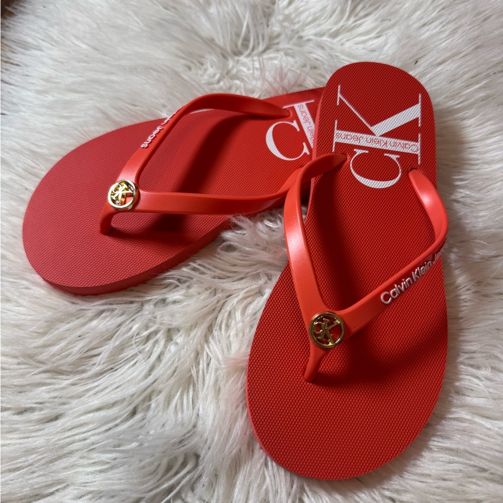 Calvin Klein Vibrant Red Sandals